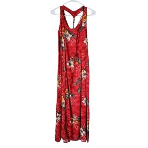 CALIFORNIA KRUSH x VINTAGE 90s Hawaiian dress‎ red floral size 10